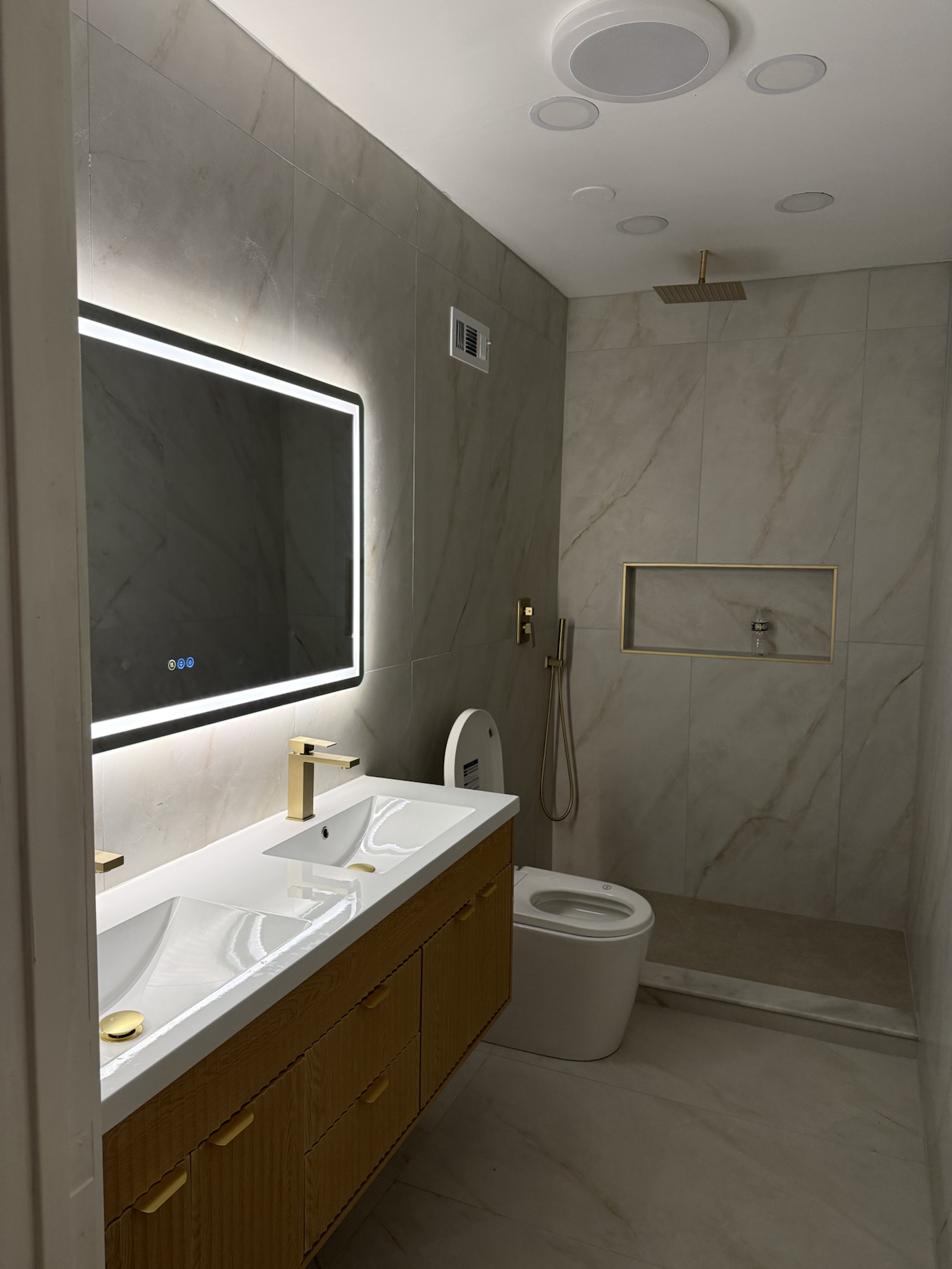 Room for two — Modern Double-Vanity Retreat by Alpha Handyworks