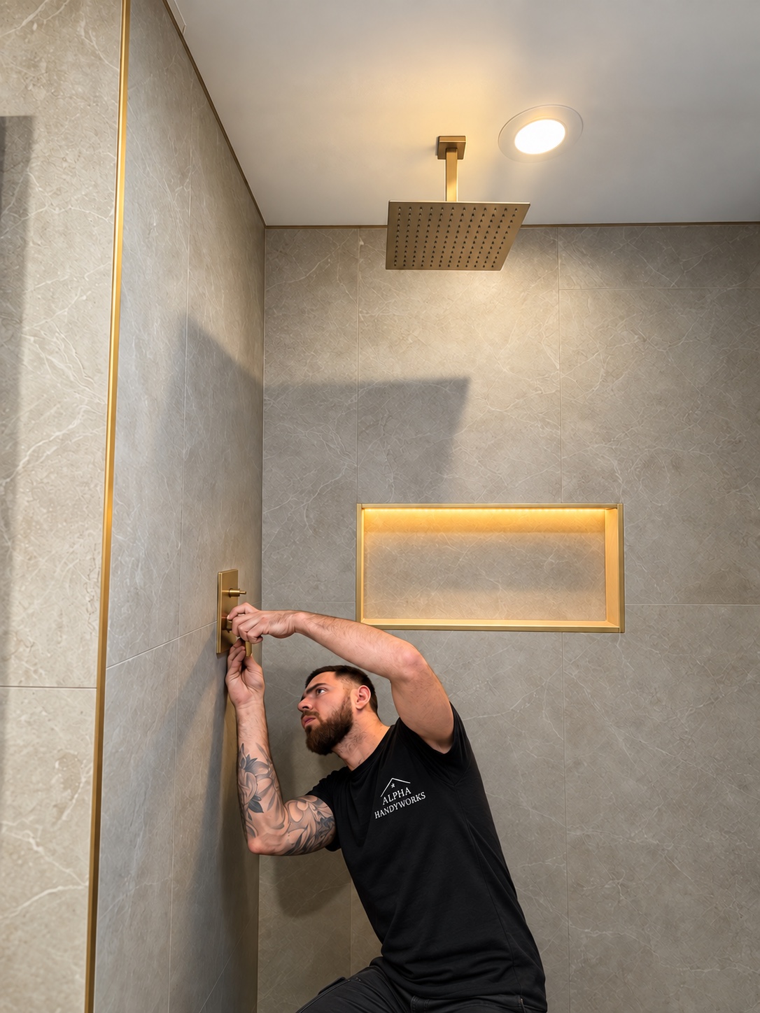 Built with precision — Warm Stone Bath Retreat by Alpha Handyworks