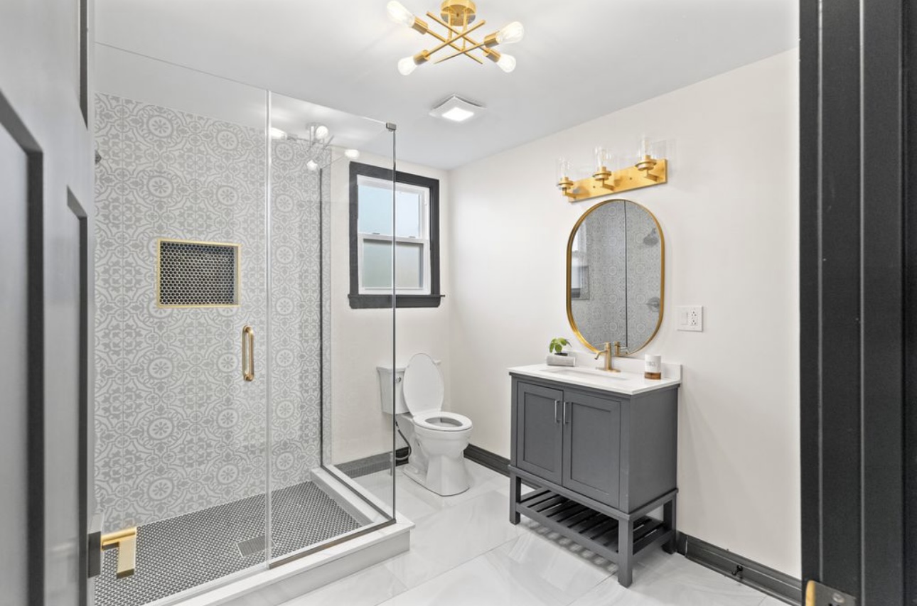 Bathroom from the Berwyn remodel in the Alpha Handyworks portfolio